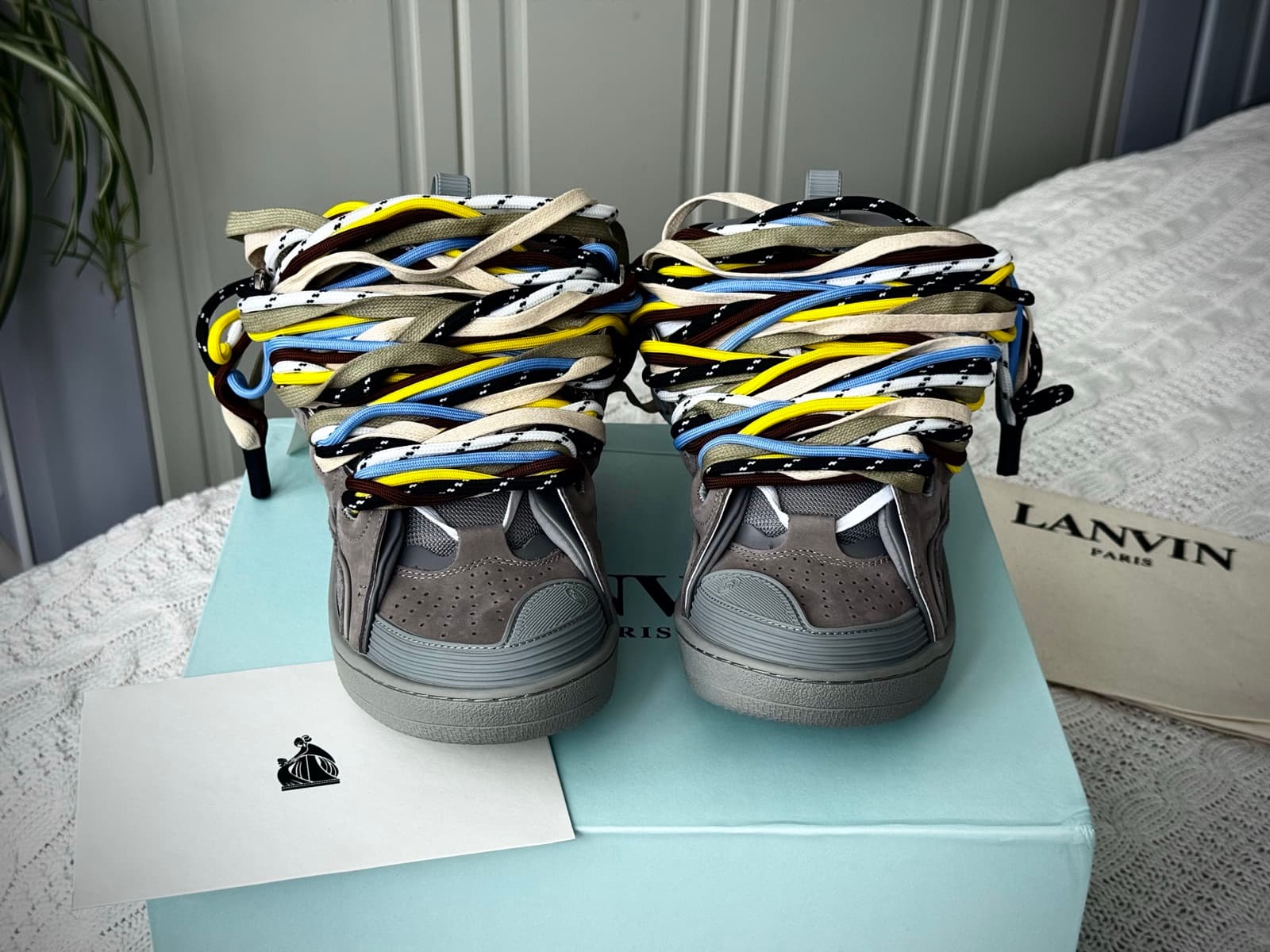 Lanvin Curb Grey Multi-Laces